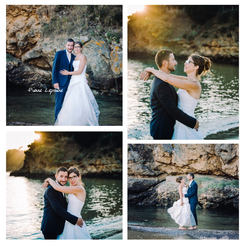 photos de couple a Saint malo devant des rocher -photo de Pierre Lepoutre