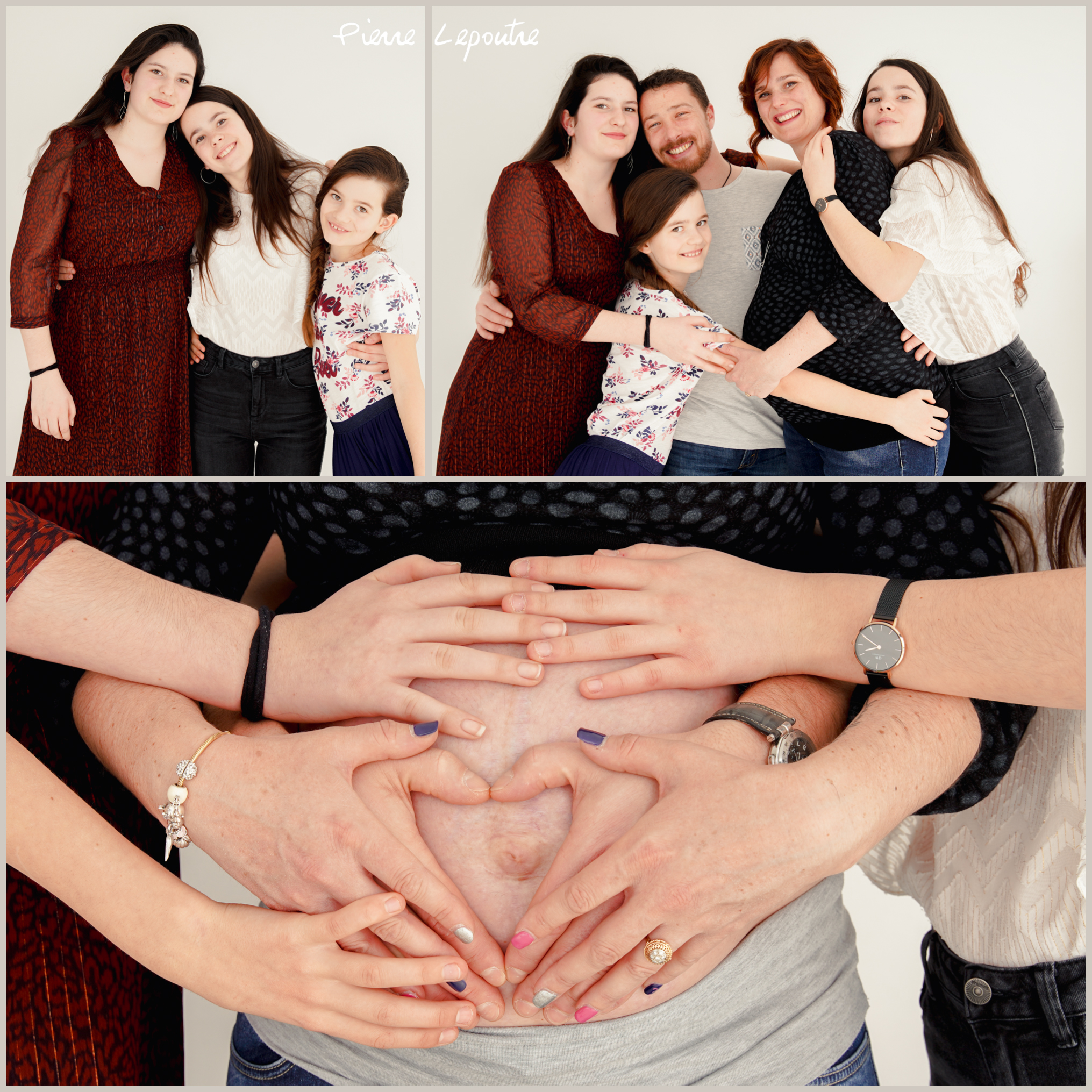 La photorepresente une famille qui se fait prendre en photos par pierre lepoutre